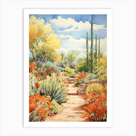 Desert Botanical Garden Usa Watercolour 1 Art Print