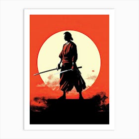 Elegant Samurai Reflections Art Print