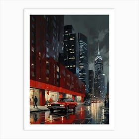 New York City At Night 1 Art Print