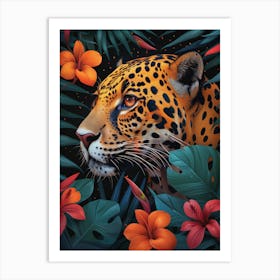 Jaguar In The Jungle Art Print