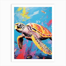 Colour Splash Sea Turtle 1 Art Print