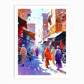 Marrakech Street Scene Art Print