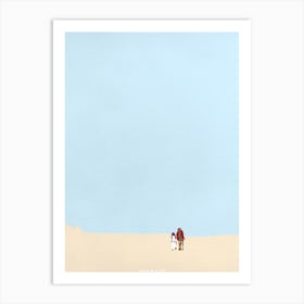 Camel walking the desert Art Print
