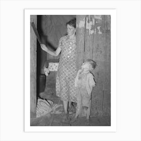 Mother And Son, Tenant Farmers, Hill Section Of Mcintosh County, Oklahoma By Russell Lee Art Print