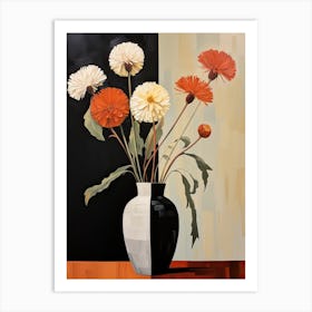 Bouquet Of Autumn Hawkbit Flowers, Autumn Florals Painting 2 Art Print