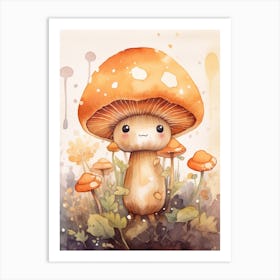 Cute Mushroom Nursery 9 Art Print