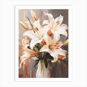 Lily Flower Still Life Painting 3 Dreamy Art Print