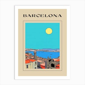 Minimal Design Style Of Barcelona, Spain 2 Poster Art Print
