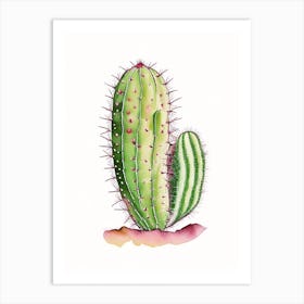 Prickly Pear Cactus Marker Art 1 Art Print