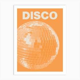 Disco Orange Art Print