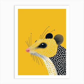 Yellow Opossum 1 Art Print