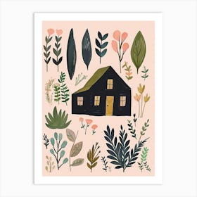 House And Plants Art Print