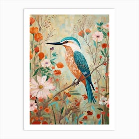 Kingfisher 1 Detailed Bird Painting Art Print