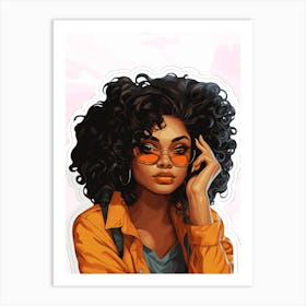 Afro Girl Art Print