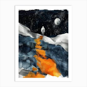 Moonlight Walk Art Print