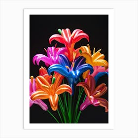 Bright Inflatable Flowers Gloriosa Lily 3 Art Print
