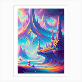 Psychedelic City Art Print