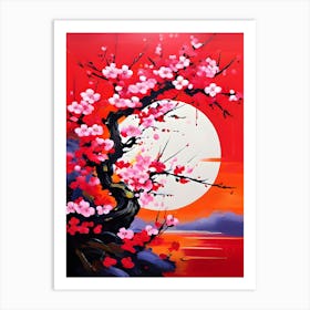 Cherry Blossom Painting 4 Art Print