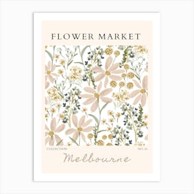 Flower Market Melbourne Art Print