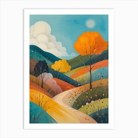 Autumn Road 2 Art Print