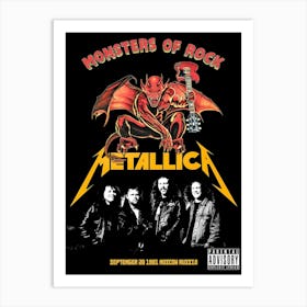 Monsters Of Rock Metallica Metal Wall Sign Poster Art Print