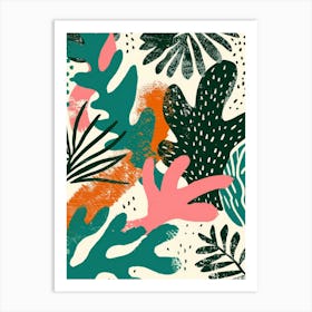 Tropical Leaves Pattern 6 Art Print