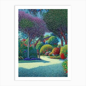 Garden Grove, City Us  Pointillism Art Print