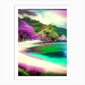 Lombok Indonesia Soft Colours Tropical Destination Art Print