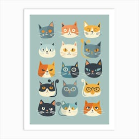 Group Of Cats 2 Art Print