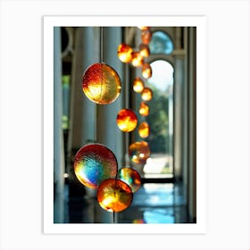 Colorful Glass Pendants Art Print