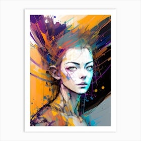 Abstract Girl Painting 3 Art Print