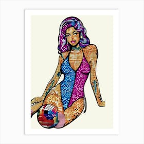 Girl In A Bikini Art Print