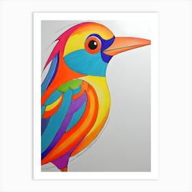 Colorful Bird-Reimagined 2 Art Print