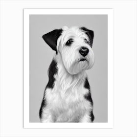 Sealyham Terrier B&W Pencil Dog Art Print