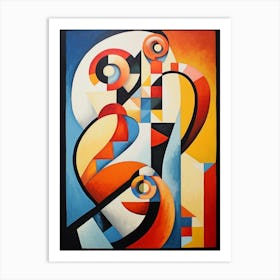 Snake Geometric Abstract 6 Art Print