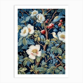 Victorian Floral Wallpaper 4 Art Print