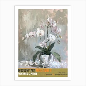 A World Of Flowers, Van Gogh Exhibition Orchid 2 Art Print