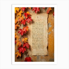 An Antique Parchment With Its Rough Texture Weathered By Time Forms The Background Against Which A (6) 1 Art Print