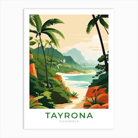 Colombia Tayrona Travel Art Print