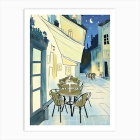 Van Gogh Cafe Terrace At Night 2 Art Print