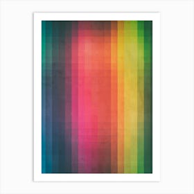 Cool Rainbow Pixels Art Print