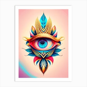 Pineal Gland, Symbol, Third Eye Tattoo 5 Art Print