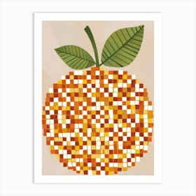 Orange Mosaic 53 Art Print