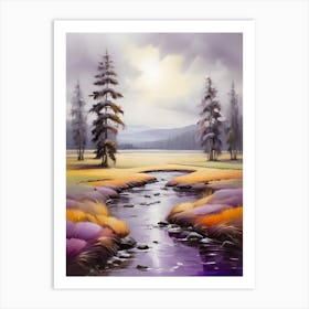 Stream In The Woods Art Print