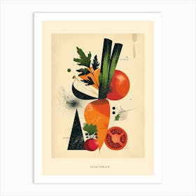 Vegetables Art Deco Poster Art Print