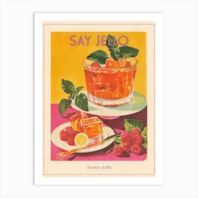 Fruity Jelly Vintage Cookbook Illustration 1 Poster Art Print