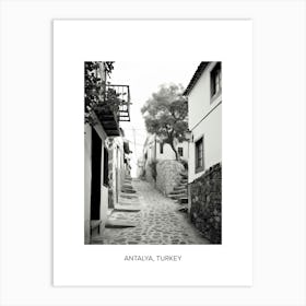 Poster Of Bodrum, Turkey, Photography In Black And White 1 Art Print