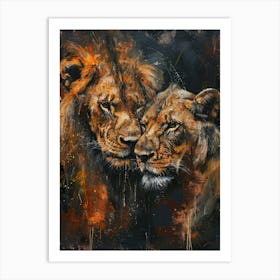 Lions Art Print