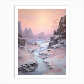 Dreamy Winter Painting Pribaikalsky National Park Russia 2 Art Print