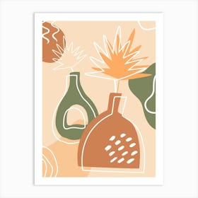 Vases And Plants 1 Art Print